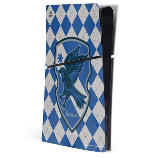 Skinit Decal Gaming Skin Compatible with PS5 Slim Digital Edition Console - Officially Licensed Wizarding Worlds Harry Potter Ravenclaw Crest Design