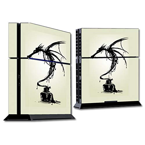 MIGHTY SKINS PS4 Console Skin - Ink Dragon Design, Durable Vinyl Decal, Easy Apply/Remove, Model SOPS4-Ink Dragon, Made in USA