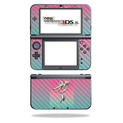 MightySkins Carbon Fiber Skin for Nintendo New 3DS XL (2015) - Money and Pistachio | Protective  Durable Textured Carbon Fiber Finish | Easy to Apply  Remove  and Change Styles | Made in The USA