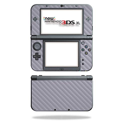MightySkins Carbon Fiber Skin for Nintendo New 3DS XL (2015) - Gray | Protective  Durable Textured Carbon Fiber Finish | Easy to Apply  Remove  and Change Styles | Made in The USA