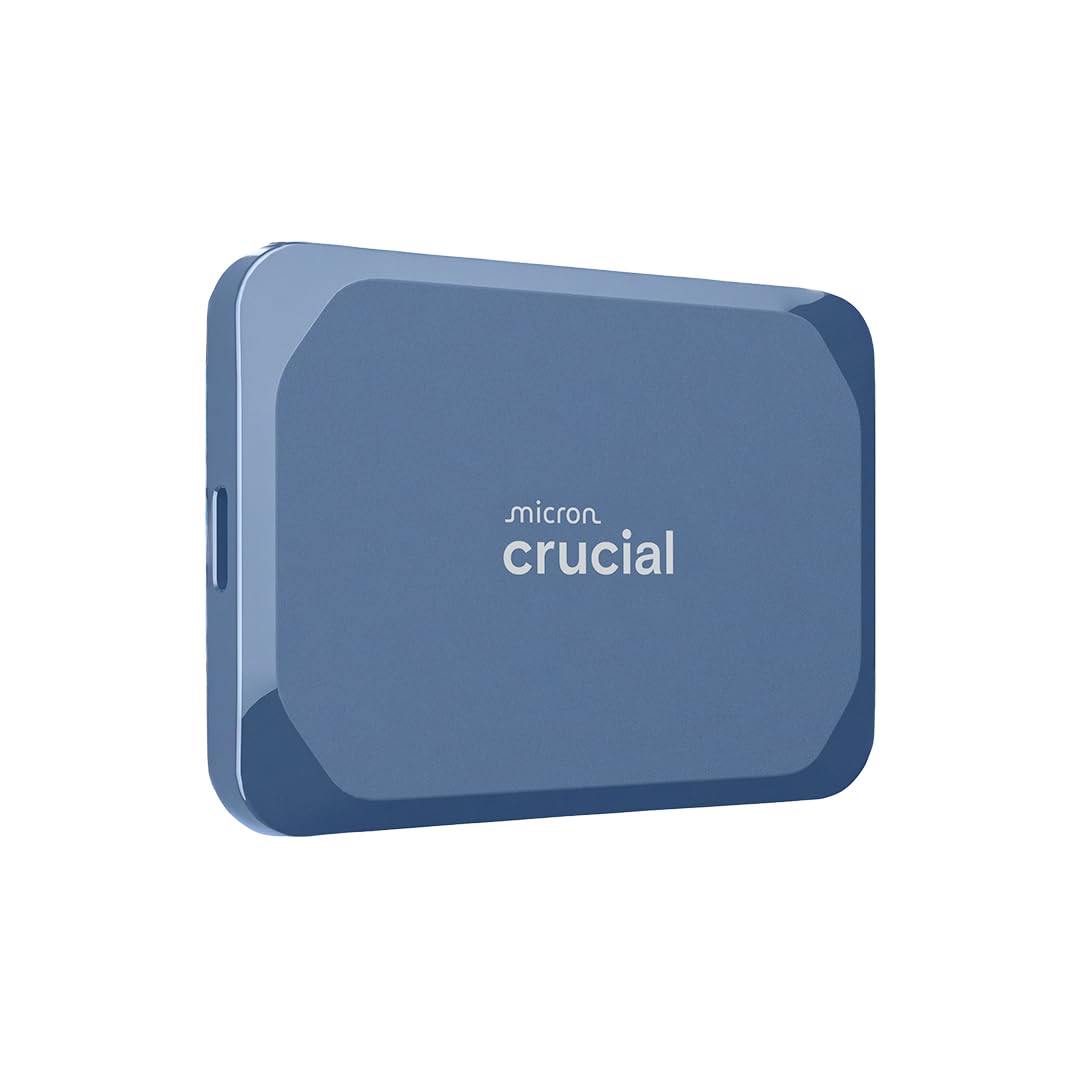 Crucial X10 1TB Portable SSD  Up to 2 100MB/s  USB 3.2 USB-C  External Solid State Drive  Compatible with Windows  Mac & Android  Durable Storage for Games  Photos & Files  Blue - CT1000X10SSD9-02