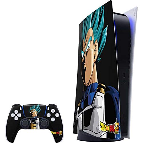 Skinit Decal Gaming Skin Compatible with PS5 Digital Edition Bundle - Officially Licensed Dragon Ball Super Vegeta Design