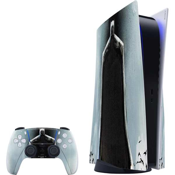 Skinit Decal Gaming Skin Compatible with PS5 Bundle - Officially Licensed DC Comics Batman Black Mirror Cover #1 Design