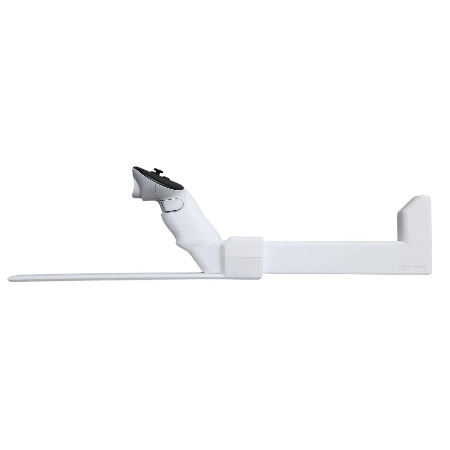 iStock Pro VR Gunstock - Lightweight Stabilizer for Meta Quest 2/3 - Left Hand, White