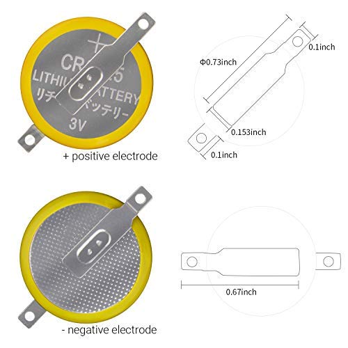 taessv CR2025 3V Lithium Game Battery - 12 Pack with Solder Tabs for NES, SNES, Gameboy, Sega Genesis Replacement