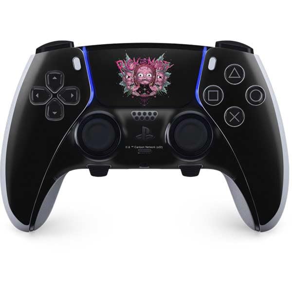 Skinit Decal Gaming Skin Compatible with PS5 DualSense Edge Pro Controller - Officially Licensed Adult Swim Rick and Morty Split Head Rick Design