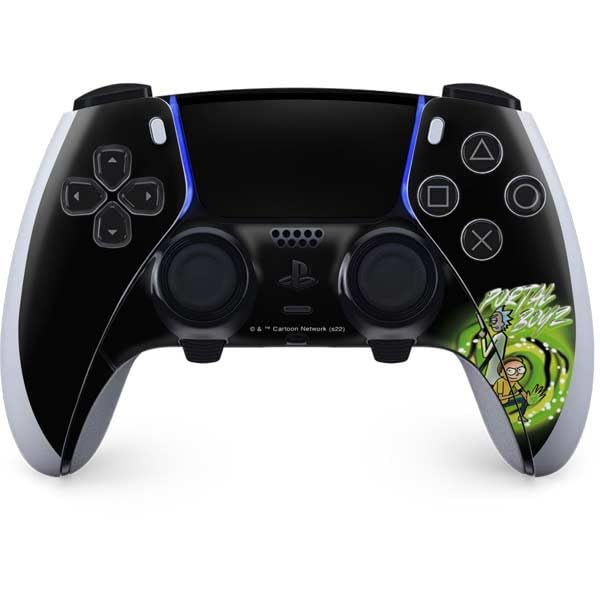 Skinit Decal Gaming Skin Compatible with PS5 DualSense Edge Pro Controller - Officially Licensed Adult Swim Rick and Morty Portal Boyz Design