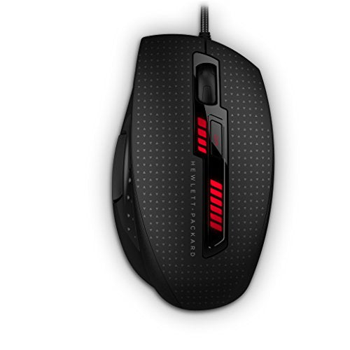 HP Omen X9000 Wired USB Gaming Mouse - 400-8200 DPI, Optimized Mechanical Switches, Customizable Buttons, Black