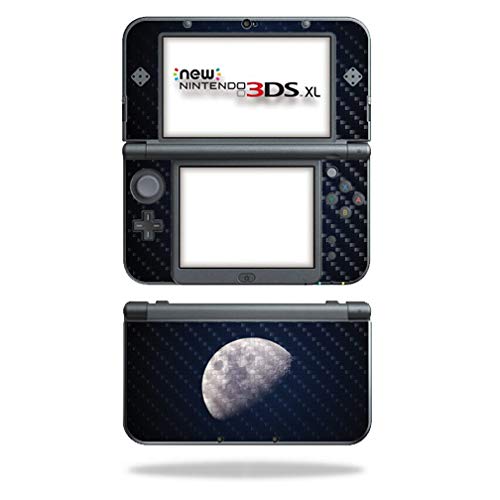 MightySkins Carbon Fiber Skin for Nintendo New 3DS XL (2015) - Moon | Protective  Durable Textured Carbon Fiber Finish | Easy to Apply  Remove  and Change Styles | Made in The USA