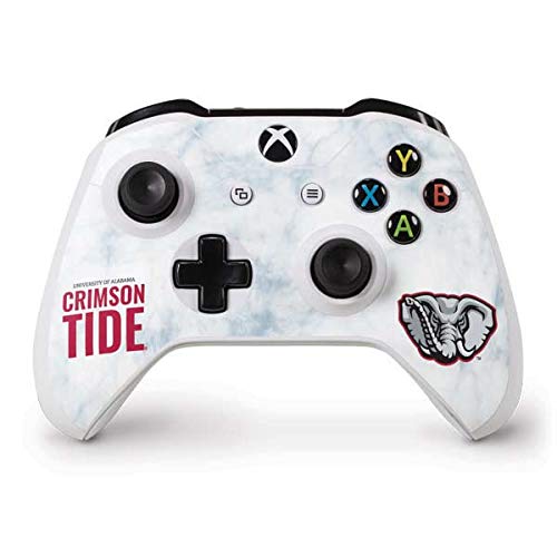 Skinit Decal Gaming Skin Compatible with Xbox One S Controller - Officially Licensed College Alabama Crimson Tide Net Design