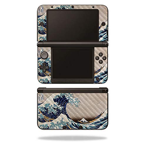 MightySkins Carbon Fiber Skin for Nintendo 3DS XL Original (2012-2014) - Great Wave of Kanagawa | Protective  Durable Textured Carbon Fiber Finish | Easy to Apply | Made in The USA