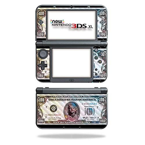 MightySkins Carbon Fiber Skin for Nintendo New 3DS XL (2015) - Monroe Currency | Protective  Durable Textured Carbon Fiber Finish | Easy to Apply  Remove  and Change Styles | Made in The USA