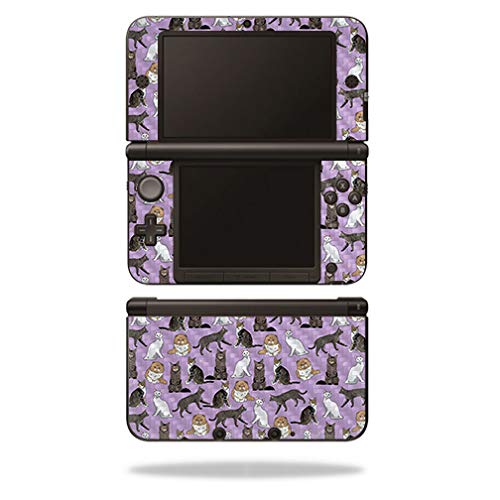MightySkins Carbon Fiber Skin for Nintendo 3DS XL Original (2012-2014) - Cat Chaos | Protective  Durable Textured Carbon Fiber Finish | Easy to Apply  Remove  and Change Styles | Made in The USA