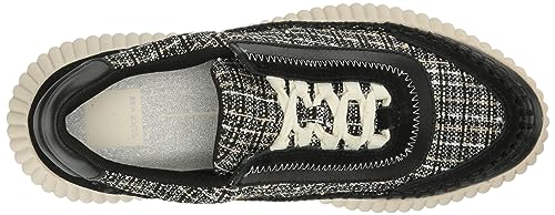 Dolce Vita DOLEN Women's Sneaker, Size 6, Black Multi Woven, Stylish and Comfortable Footwear