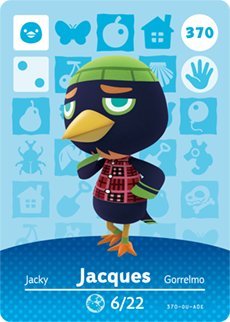 Nintendo Amiibo Card - Jacques from Animal Crossing Happy Home Designer Series 4 - Collectible Character Card