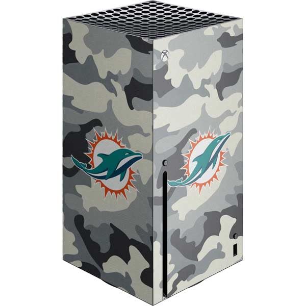 Skinit Decal Gaming Skin Compatible with Xbox Series X Console - Officially Licensed NFL Miami Dolphins Camo Design