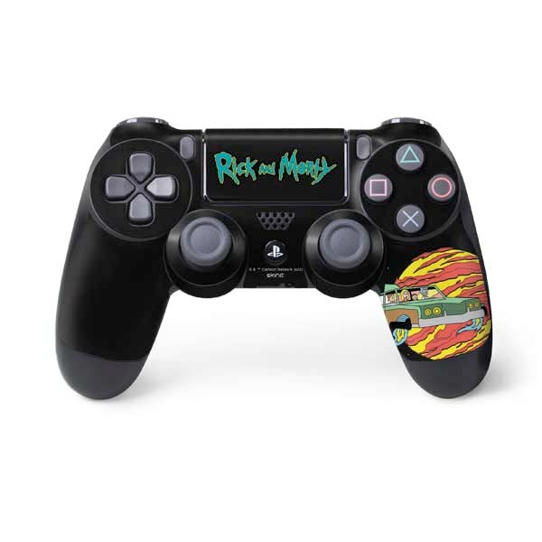 Skinit Decal Gaming Skin Compatible with PS4 Controller - Officially Licensed Adult Swim Rick and Morty Family Wagon Design