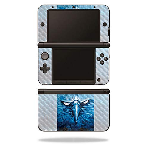MightySkins Carbon Fiber Skin for Nintendo 3DS XL Original (2012-2014) - Blue Eagle | Protective  Durable Textured Carbon Fiber Finish | Easy to Apply  Remove  and Change Styles | Made in The USA