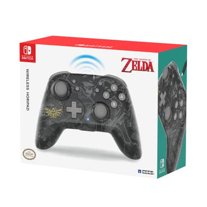 HORI Wireless HORIPAD Pro Controller - Zelda Edition, Motion Control, for Nintendo Switch, Black, Model NSW-479U