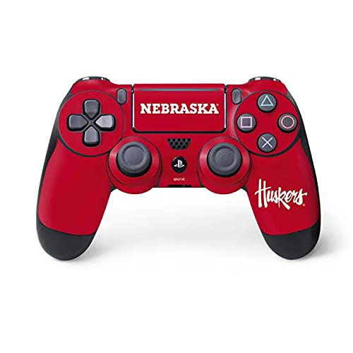 Skinit Decal Gaming Skin Compatible with PS4 Pro/Slim Controller - Officially Licensed University of Nebraska Red Design
