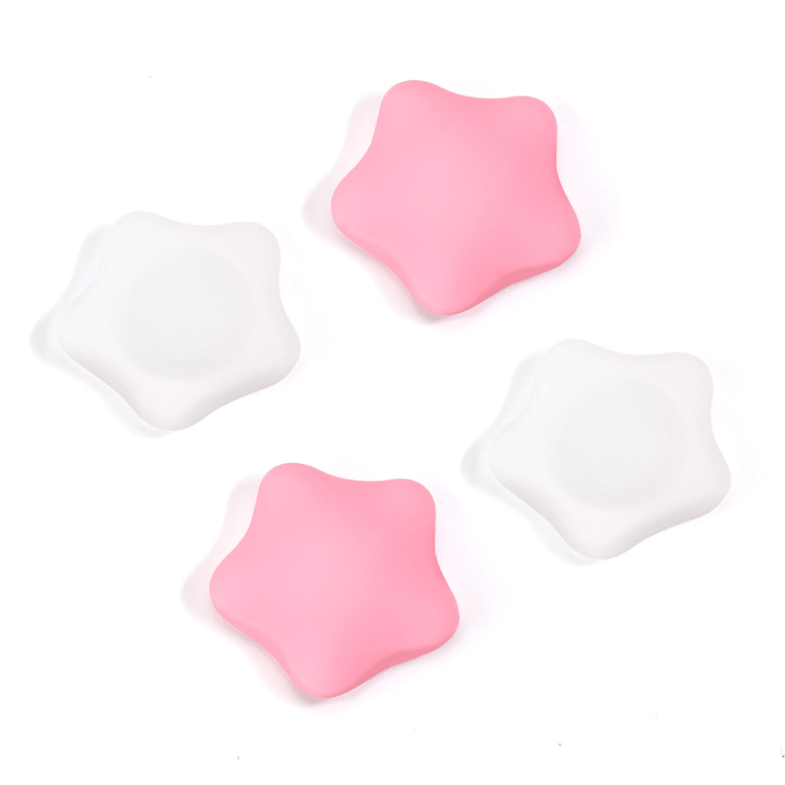 DLseego Thumb Grips Caps Design for Switch/Switch OLED/Switch Lite Console  Soft Silicone Joycon Analog Controller Protective Anti-Slip Covers 4PCS Button Joy Con Joystick Caps Stars - Pink White