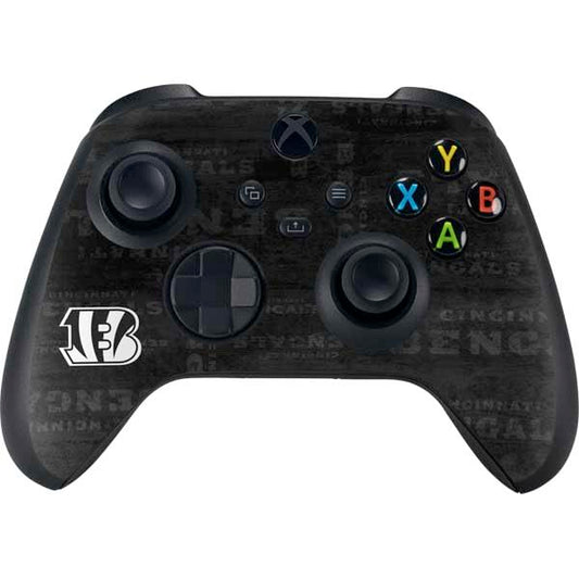 Skinit Decal Gaming Skin Compatible with Xbox Series X Controller - Officially Licensed NFL Cincinnati Bengals Black & White Design