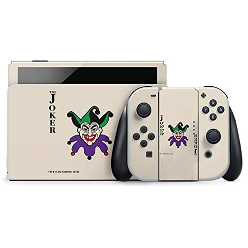 Skinit Decal Gaming Skin Compatible with Nintendo Switch OLED (2021) - Officially Licensed DC Comics The Joker Calling Card Design