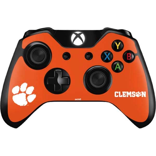 Skinit Decal Gaming Skin Compatible with Xbox One Controller - Officially Licensed Clemson University Tiger Print Design