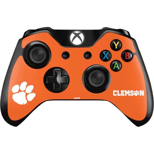 Skinit Decal Gaming Skin Compatible with Xbox One Controller - Officially Licensed Clemson University Tiger Print Design