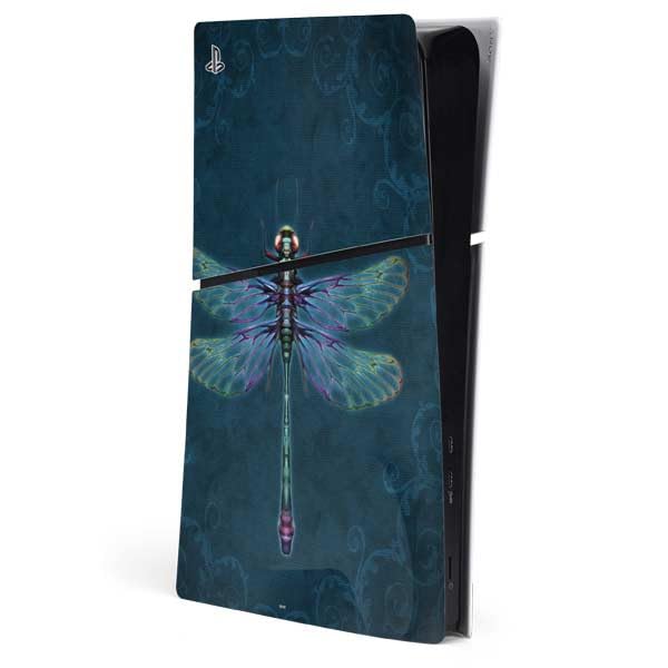 Skinit Decal Gaming Skin Compatible with PS5 Slim Digital Edition Console - Officially Licensed Mystical Dragonfly by Brigid Ashwood Design