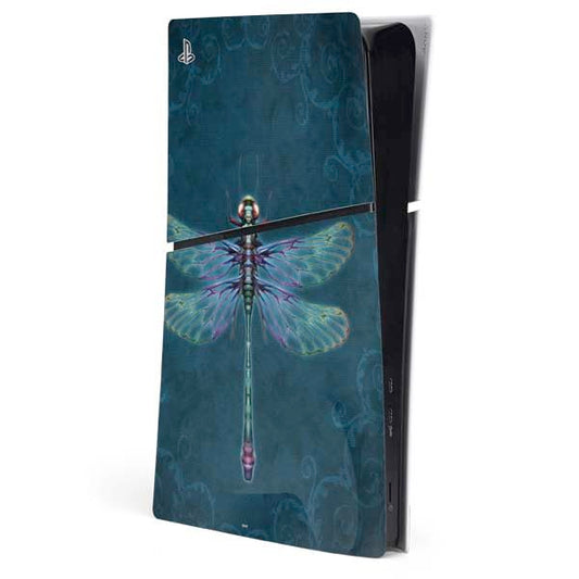 Skinit Decal Gaming Skin Compatible with PS5 Slim Digital Edition Console - Officially Licensed Mystical Dragonfly by Brigid Ashwood Design