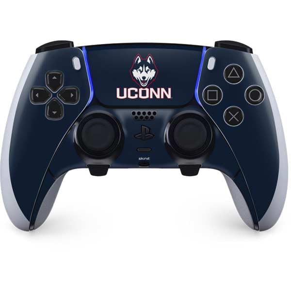 Skinit Decal Gaming Skin Compatible with PS5 DualSense Edge Pro Controller - Officially Licensed University of Connecticut UConn Logo Design