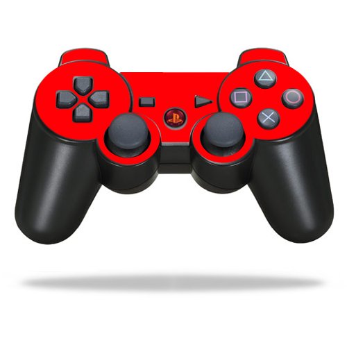 MIGHTY SKINS Protective Vinyl Skin Decal for PS3 Controller - Solid Red, Model SOPS3CO-Glossy Red