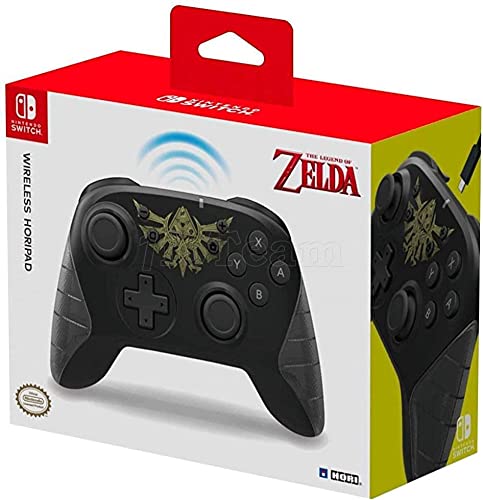 HORI Nintendo Switch USB-C Wireless HORIPAD (Zelda) - Black, Model NSW-234U, Officially Licensed by Nintendo