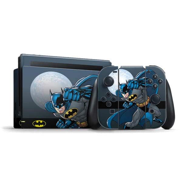 Skinit Decal Gaming Skin Compatible with Nintendo Switch Bundle - Officially Licensed DC Comics Batman Ready for Action Design
