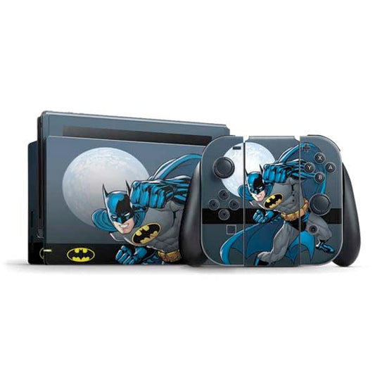Skinit Decal Gaming Skin Compatible with Nintendo Switch Bundle - Officially Licensed DC Comics Batman Ready for Action Design