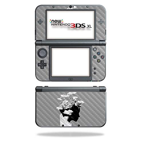 MightySkins Carbon Fiber Skin for Nintendo New 3DS XL (2015) - Cloudy Day | Protective  Durable Textured Carbon Fiber Finish | Easy to Apply  Remove  and Change Styles | Made in The USA