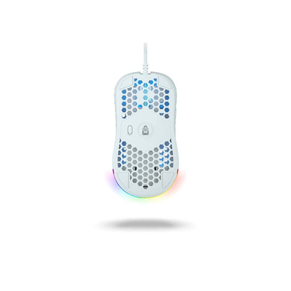 Clutch Clutch Chairz Ghost M1 - Belle Delphine Edition - RGB Gaming Mouse - Ultralight Sleeve Cord - White