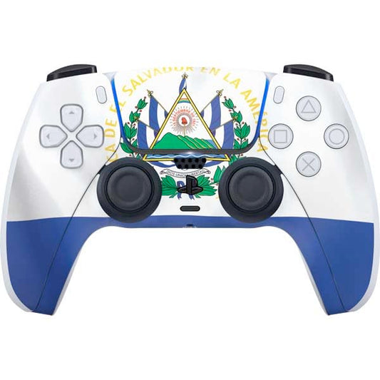 Skinit Decal Gaming Skin Compatible with PS5 Controller - El Salvador Flag Design