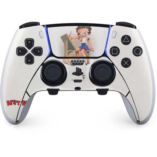 Skinit Decal Gaming Skin Compatible with PS5 DualSense Edge Pro Controller - Officially Licensed Betty Boop The Artist Design