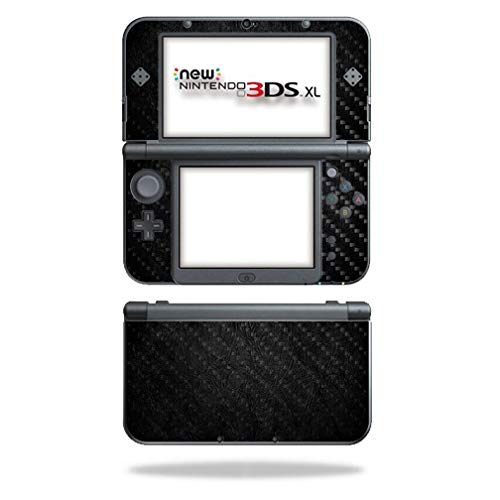 MightySkins Carbon Fiber Skin for Nintendo New 3DS XL (2015) - Black Leather | Protective  Durable Textured Carbon Fiber Finish | Easy to Apply  Remove  and Change Styles | Made in The USA