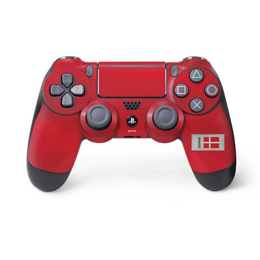 Skinit Decal Gaming Skin Compatible with PS4 Pro/Slim Controller - Denmark Soccer Flag Design