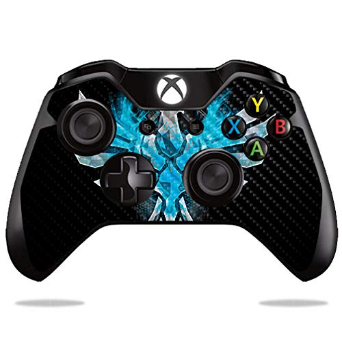 MightySkins Carbon Fiber Skin for Microsoft Xbox One or S Controller - Blue Reborn | Protective  Durable Textured Carbon Fiber Finish | Easy to Apply  Remove  and Change Styles | Made in The USA