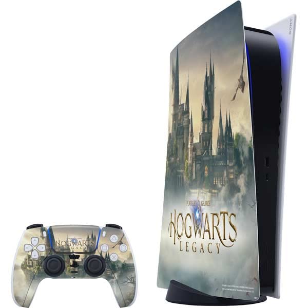 Skinit Decal Gaming Skin Compatible with PS5 Digital Edition Bundle - Officially Licensed Wizarding World Hogwarts Legacy Main Poster Design