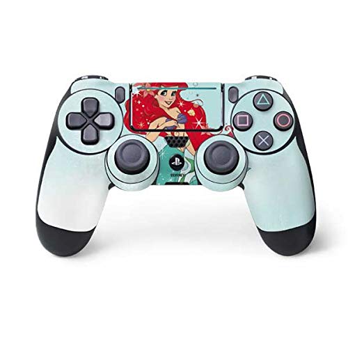 Skinit Decal Gaming Skin Compatible with PS4 Pro/Slim Controller - Officially Licensed Disney The Little Mermaid Ariel Sparkles Art Design