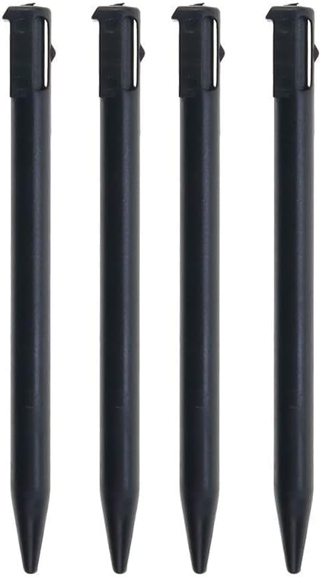 4PCS Plastic Touch Screen Pen Stylus Portable Pen for 3DS Game Console Stylus Pen (Black)