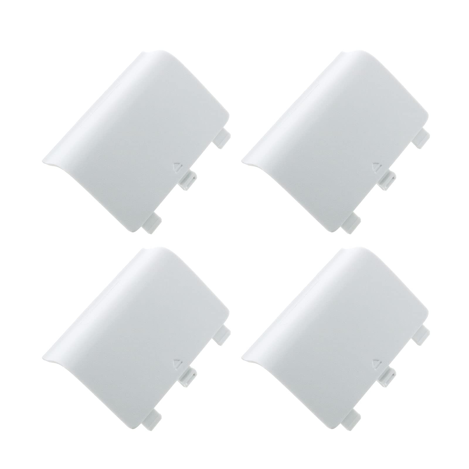E-outstanding Xbox One/Xbox One S Battery Door Back Cover Replacement, Model BBCONEWC-W4, White, 4Pcs