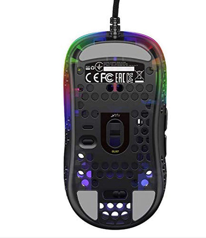 Xtrfy MZ1 Gaming Mouse - Ultra Lightweight, Custom RGB, Black/Transparent, Model MZ1-RGB-BLACK-TP