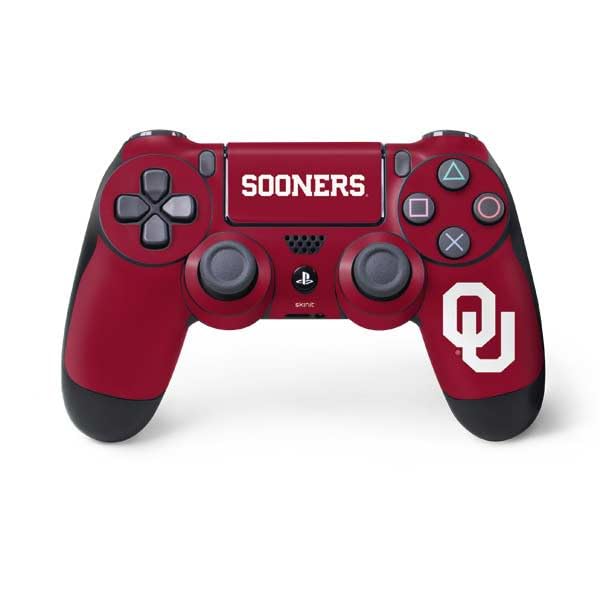 Skinit Decal Gaming Skin Compatible with PS4 Controller - Officially Licensed University of Oklahoma Sooners Red Design