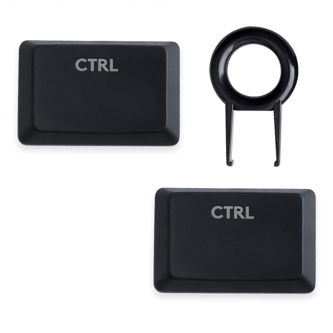 HUYUN Backlit Keycaps for Logi G813/G815/G913/G915 TKL RGB Keyboard - 2PCS Ctrl Black, ABS Material